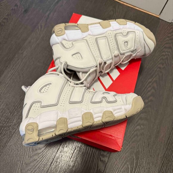 Nike Air More Uptempo Women’s Size 7 Phantom / Iron Ore / White / Beige - Picture 7 of 9